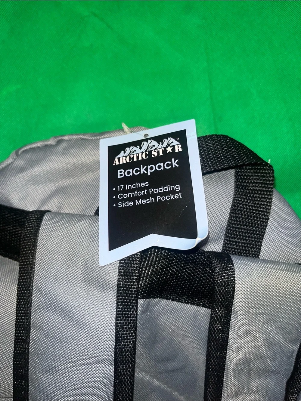 Silver 17inch Backpack for kids